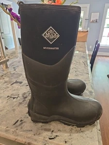 Muckmaster Muck Boots Men 13 Black Commercial Grade Boot 17 Inch Rubber - Picture 1 of 10