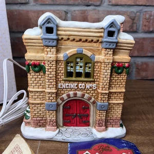 Vtg Lefton Colonial Village Firehouse "Engine Co No. 5" 06342.  RARE 1987 In Box - Picture 1 of 9