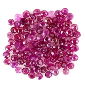 Taglio tondo naturale top ricco rosso rosa rubino Mozambico 102 pezzi 3,08 ct 1,6 mm pietra preziosa - Foto 1 di 14
