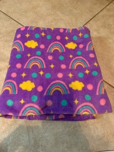 Lila Mond Sterne Regenbogen Plüsch Überwurf Rohling 36 x 46 Zoll - Bild 1 von 2