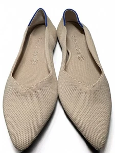 Rothy’s The Point Toe Ballet Flat Slip-On Tessuto Morbido Beige Donna Taglia 10 - Foto 1 di 8