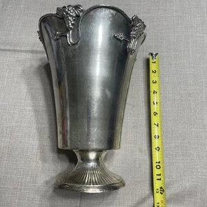 Vintage Silver Plated Champagne Bucket Or Case 11.5” Tall, See All Photos - Picture 1 of 8