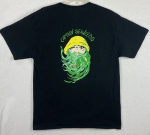 Camiseta Captain Seaweeds Providence RI Adulto Muy Negra Algodón Excelente Difícil de Encontrar - Imagen 1 de 6