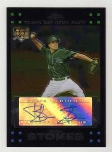 2007 Topps Chrome #341 Brian Stokes Devil Rays AU RC BV$8 Auto Autograph - Picture 1 of 1