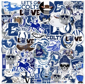 50pcs Colts Football Stickers For Suitcase Water Bottle Laptop Waterproof - Picture 1 of 6