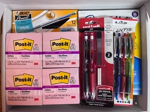 MIXED LOT OF New OFFICE SCHOOL SUPPLIES Pens Mechanical Pencils Post-It Notes #3 - Picture 1 of 16