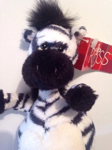 RUSS Berrie Flex-Necks Zebra Plush STUFFED ANIMAL Toy NWT - Picture 1 of 6