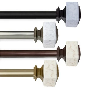 Madres 1" Curtain Rod Adjustable Drapery Rod 28-240" (5 sizes, 4 colors) - Picture 1 of 5