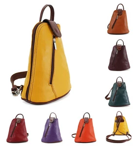 Zaino Donna Small Vera Pelle Pelle Donna Spalla Borsa Palestra VPB14 - Foto 1 di 32