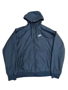 Nike Windrunner Jacket Mens Size Small Black Hoodie Full Zip Activewear Running - Picture 1 of 10