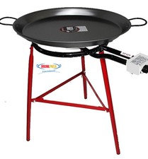 paella pack per 25 persone: padella + bruciatore + pins + palette di servire