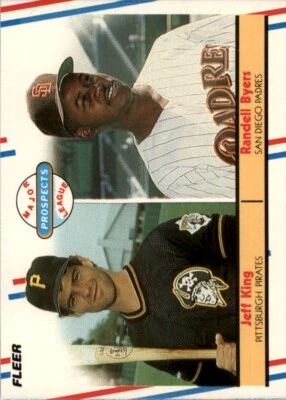 1988 Fleer MLB Jeff King/Randall Byers #653 - Image 1 of 2