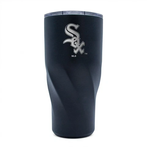 CHICAGO WHITE SOX 30 OZ MORGAN STAINLESS STEEL TUMBLER TRAVEL MUG LASER ENGRAVED Cover