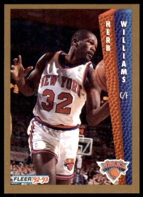 1992-93 Fleer Herb Williams . New York Knicks #398 - Image 1 of 2