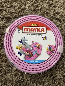 Zuru Mayka Toy Block Tape Pink Create Own Building Block Base 2 Stud 2M/6.5ft - Picture 1 of 3