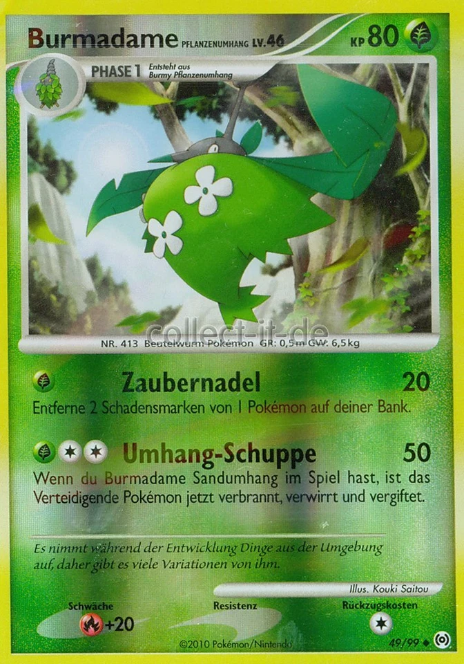 Pokemon Platin - Arceus 49/99 - Burmadame - Reverse Holo Deutsch - Bild 1 von 1