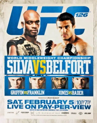 "UFC 126" MINI POSTER PHOTO MMA PRINT (8.5X11) ANDERSON SILVA vs BELFORT (2011) - Image 1 of 2