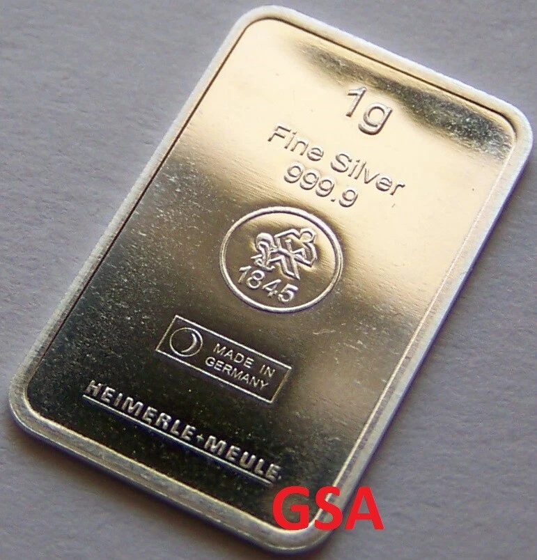 HEIMERLE & MEULE - 999 SILBER - ALTERNATIV ANLAGE ZUR SILBERMÜNZE - PRÄGEFRISCH - Bild 1 von 1