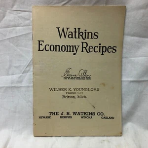 Watkins Cook Book Vintage Recipes Paperback Booklet 1945 - Imagen 1 de 16