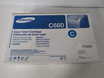 SAMSUNG C660 CYAN TONER CARTRIDGE CLP-C660A-CLP-610,660-CLX-6200,6210,6240 - Image 1 of 4