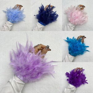 Feather Cuff Slap Bracelet Fluffy Fur Wristband Wrist Sleeve Hair Accessories