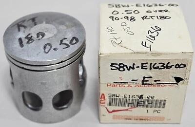 NOS 1990-1998 Genuíno Yamaha RT 180 Pistão 2º O/S +0.50 RT180 OEM 58W-E1636-00 - Imagem 1 de 4