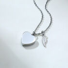 Silver Cremation Pendant for Ashes Funeral Ash Holder Heart Necklace Keepsake