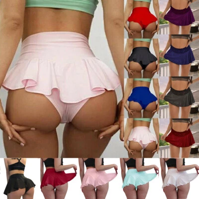 Sexy Womens Mini Pleated Skirt Schoolgirl Micro Short Dress Role Play Clubwear ‡ - Image 1 of 4