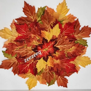 X4 Herbst Erntedank Aufnäher Ahornblätter Stoff Tischsets Tischplatte Dekor NEU - Bild 1 von 5
