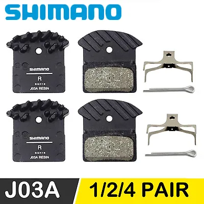 1/2/4 Pair Shimano J03A Resin Cooling Fin IceTech Disc Brake Pads XTR SLX Deore • 20.59€