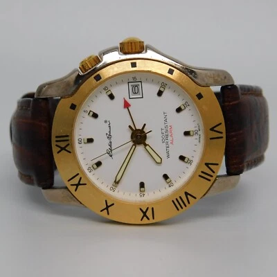 Eddie Bauer Alarm Genuine Leather Quartz Analog Men's Watch for Repairs - Image 1 of 4