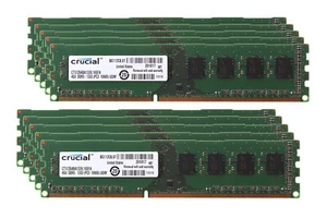 10pcs Crucial 4GB 2Rx8 PC3-10600U DDR3 1333Mhz DIMM RAM Desktop INTEL Memory - Picture 1 of 8
