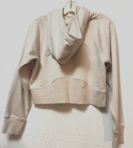 Felpa con cappuccio donna Lululemon cropped *Spark Bone beige taglia 4 glitter scintillante - Foto 1 di 13