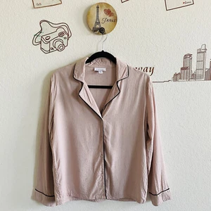 Topshop Pink Star Print Button Up Pajama Top 4-6 - Picture 1 of 9