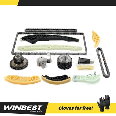 Kit de cadena de distribución piñón cigüeñal Fit 08-13 Audi A3 A4 Volkswagen Eos CC 2,0 L Foto 1 de 4