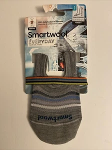 Smartwool Unisex Zero Cushion Striped No-Show Sock-Light Grey-Small NWT - Picture 1 of 3