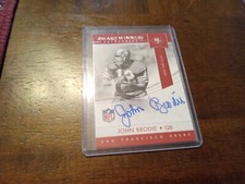 2017 Panini John Brodie Award Winners Autograph Card 49ers Legend MVP AWA-JH 🏈