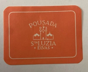 POUSADA DE SANTA LUZIA hotel old luggage label ELVAS Portugal - Picture 1 of 2