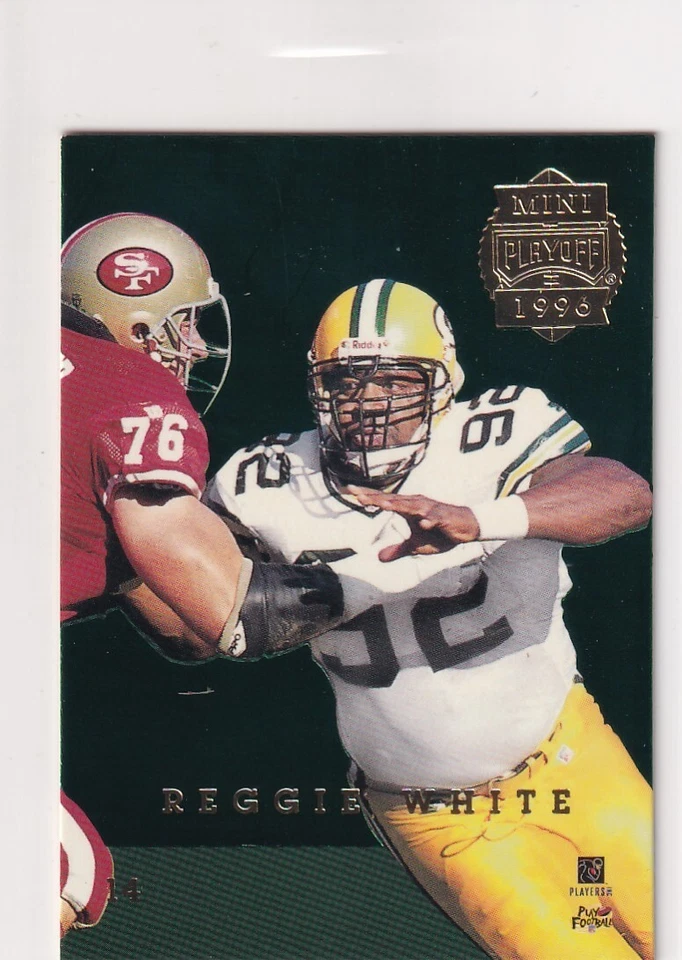 1996 PLAYOFF MINI REGGIE WHITE KEN NORTON PACKERS 49ERS NFL FOOTBALL JC-4112 - Image 1 of 2