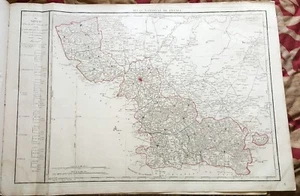 Dépt 59 - Carte Originale de 1790 - Gravure sur Cuivre Aquarellée 79 x 56 cm - Picture 1 of 1