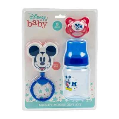 Disney Baby Boy Mickey Mouse 5 oz Bottle Rattle & Pacifier 3 pc Gift Set FD51129 - Изображение 1 из 3