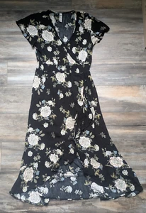 American Rag Juniors' High-Low Maxi Dress Size Medium BoHo Cottage Core Ruffles - Picture 1 of 5