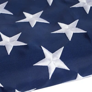 Bandera de Estados Unidos 3x5 hecha en EE. UU. de lujo bordada bandera de Estados Unidos exterior - Imagen 1 de 8