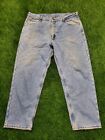 Vintage Carhartt Fleece Lined Jeans Size 40X30 B155 Dst Denim Workwear
