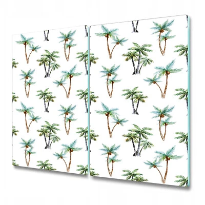 Tabla de pan de vidrio templado encimera ahorro cocina tropical palma blanca 2x30x52 Foto 1 de 4