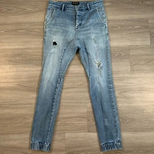 Jean Jogger Zanerobe para Hombres 30x30 Entrepierna Caída Ajustado Honda Denim Botón Mosca - Imagen 1 de 16