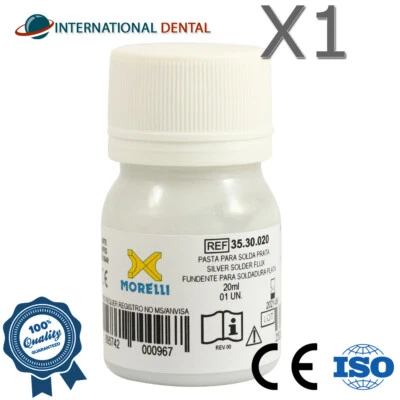 Dental Morelli Silver Solder Flux Paste 20ml Brazing Welding Palladium Platinum