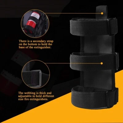 Fire Extinguisher Holder Adjustable Strap for Jeep Wrangler JK JL TJ CJ YJ 1987+ Foto 1 de 4