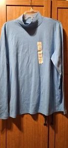 St Johns Bay Mockneck Blue Women's XXL - Picture 1 of 4