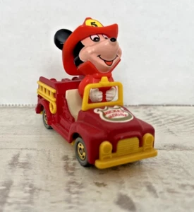 Mickey Mouse Diecast Firetruck Toy Car Red Firefighter 2.5” - Picture 1 of 6
